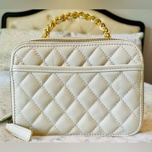 Tiffany & Fred Paris Quilted Sheepskin Leather bag w/Dust bag & original tag.